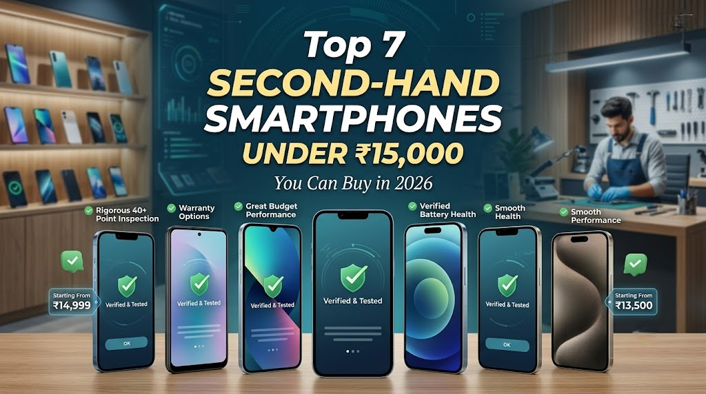 Top 7 Second-Hand Smartphones Under ₹15,000 You Can Buy in 2026